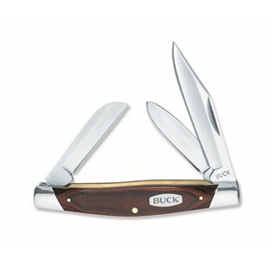 Buck Stockman Woodgrain 3 Blade Folding Knife