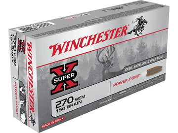 Ammunition Winchester Super X 270WSM 150 GR Power point