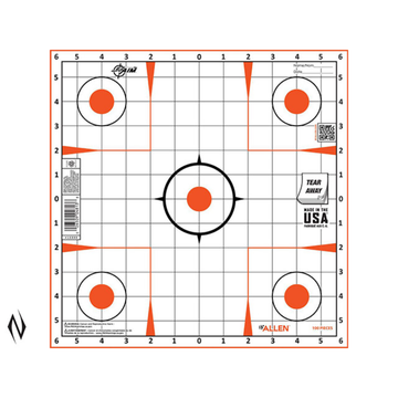 Allen EZ Aim Paper 12"x12" Sight in Grid Target Peel away 100pk