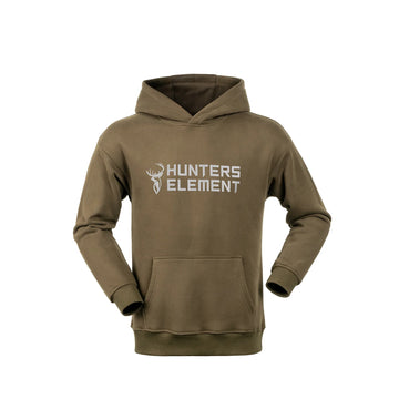 Hunters Element Mens Block Hoodie Khaki