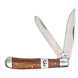 Cattlemans Cutlery Stockyard Trapper Wood 2 Blade Folding Knife
