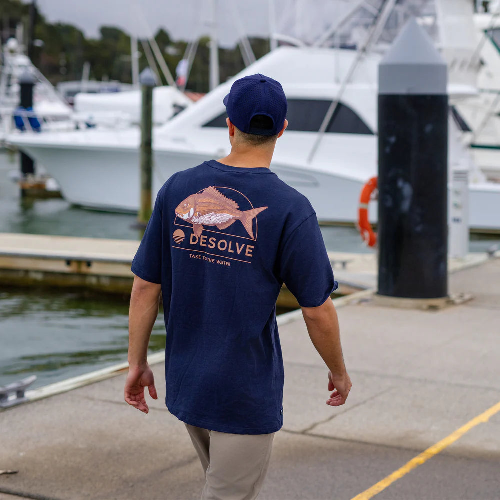 Desolve Mens Staple Snapper Tee Navy