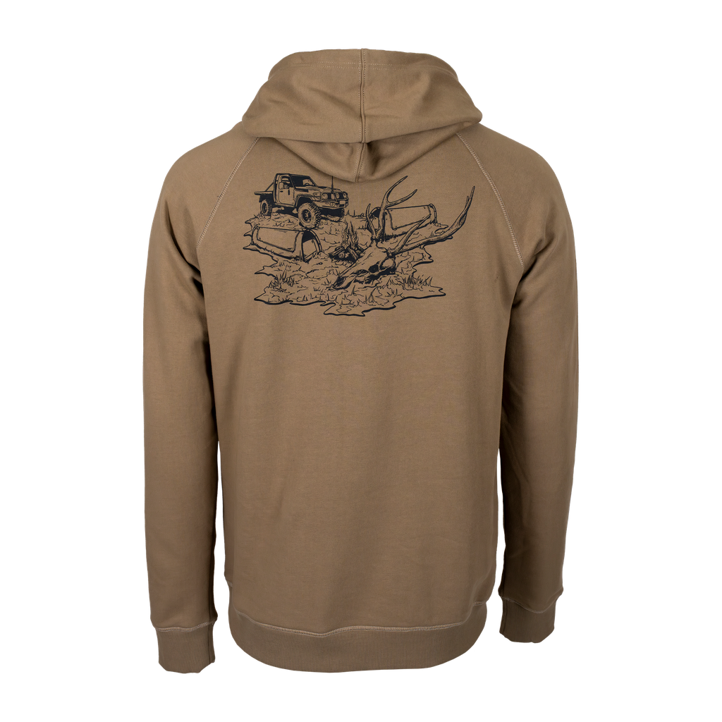 Spika Mens Go Deer Camp Hoodie Bone
