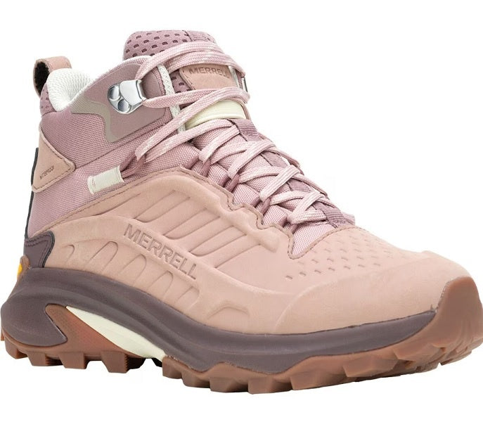 Womens Merrell Moab Speed Mid Leather Adobe Rose (Waterproof)