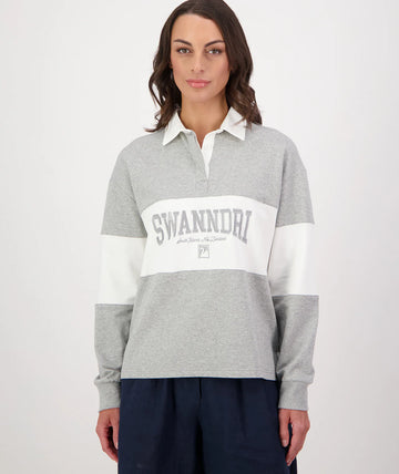 Swanndri Cameron Womens Rugby Top Grey/White