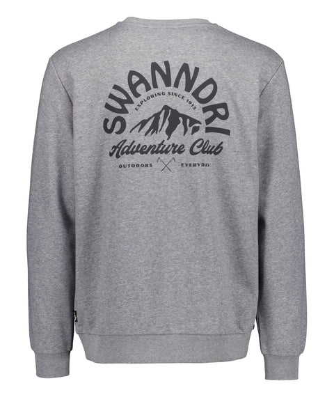 Swanndri Mens Summit Crew Sweater Mid Grey Marle