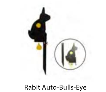 Rabbit Auto Bulls Eye Airgun Target Black