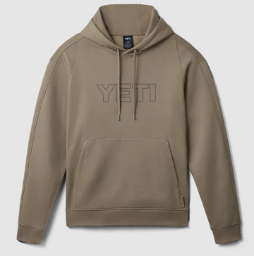 Yeti Mens Logo Fleece Hoodie Taupe