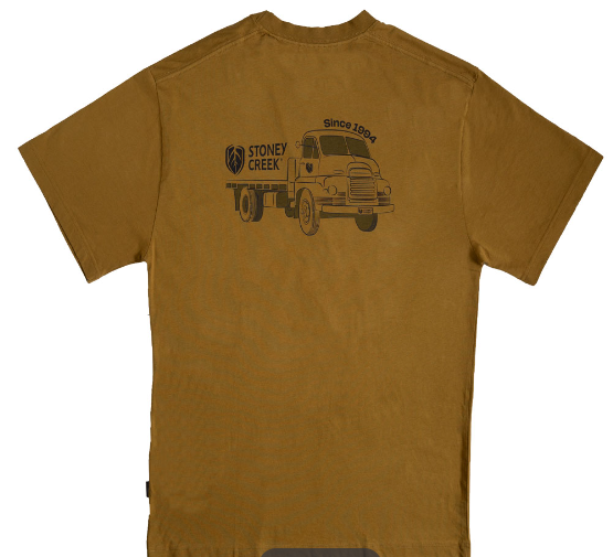 Stoney Creek Mens Flat Deck Tee Mustard Clearance