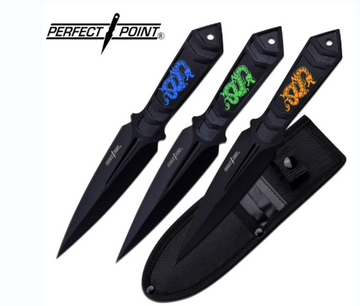 Perfect Point Dragon Throwing Knives 3pc