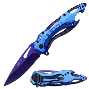 Mtech Metallic Purple/Blue Folding Pocket Knife
