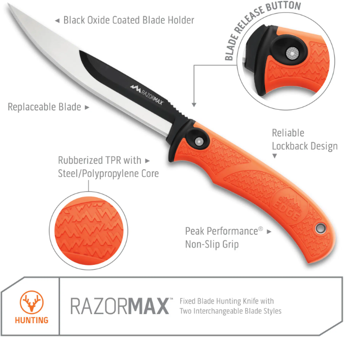 Outdoor Edge Razormax Orange + 6 blades