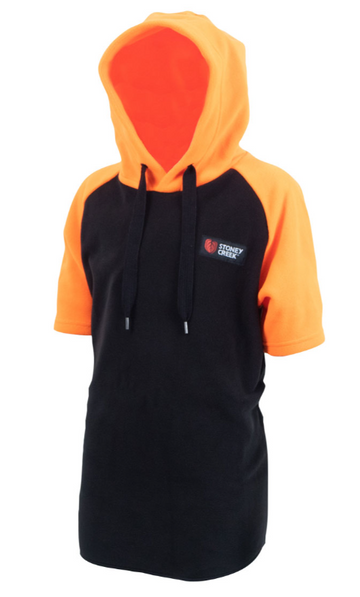 Stoney Creek Kid's Hooded Bush Tee (Black/Orange)