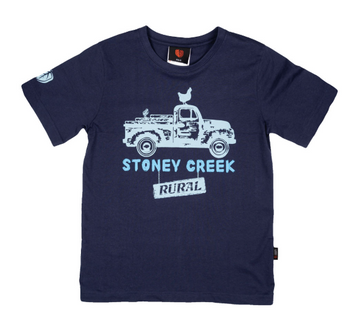 Stoney Creek Kids Farm Truck Tee 'Navy'