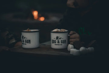 Dog & Gun Coffee Enamel Mug