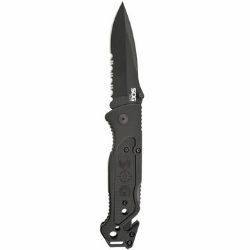 SOG Escape - Clip Point, Black, Serrated Knife