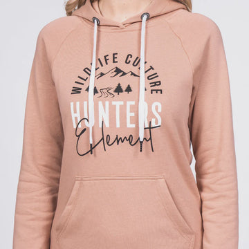 Hunters Element Women's Wildlife Hoodie (Dusty Pink)