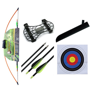 Redzone FIRE HAWK Fibreglass Longbow Archers Set