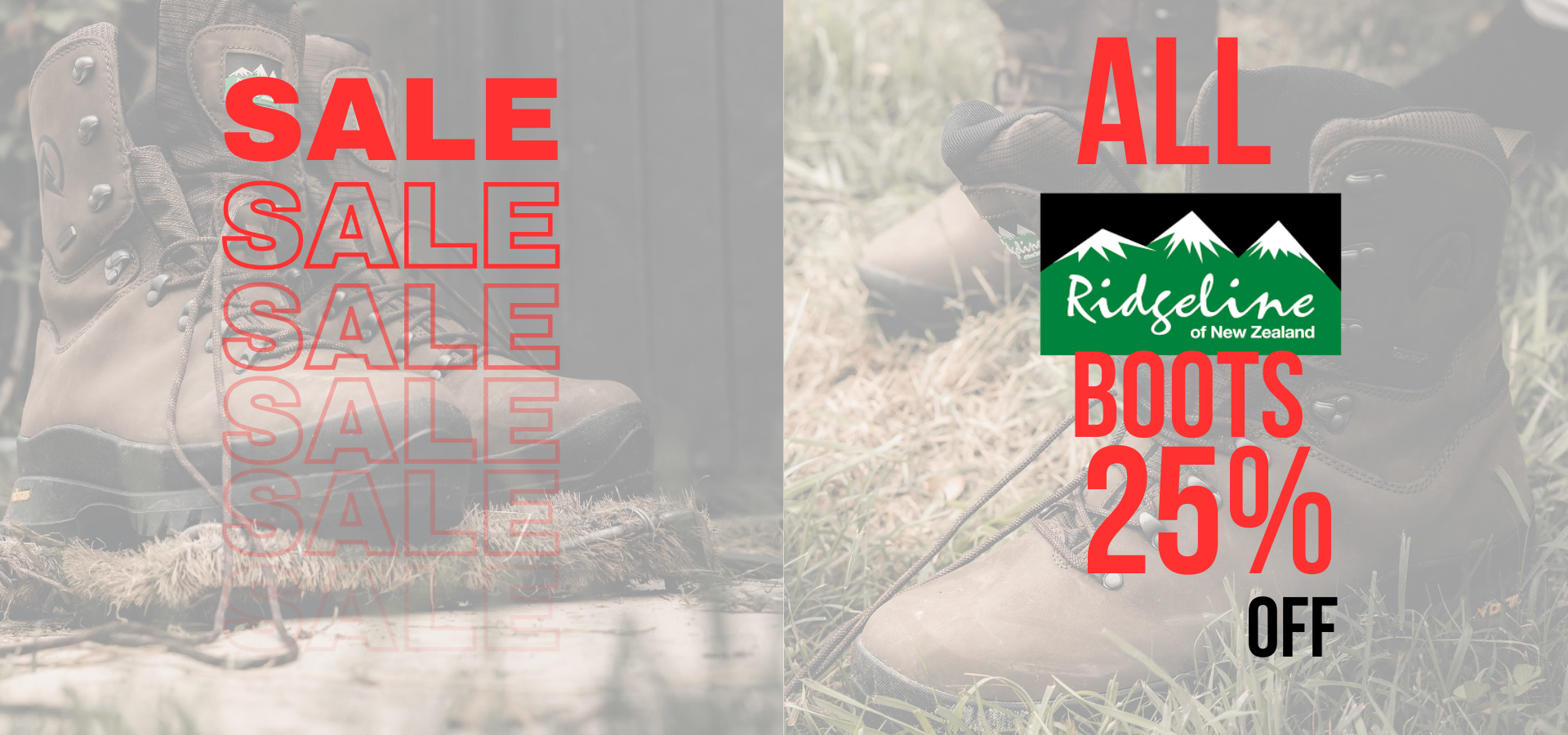 25% off Ridgeline Boots
