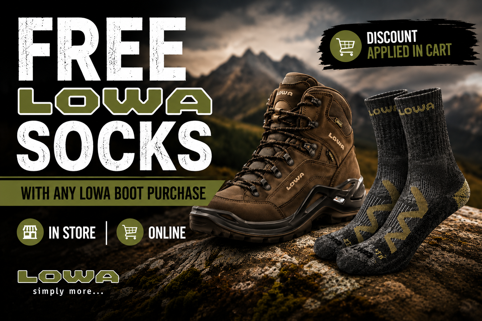 LOWA BOOTS AND SOCKS