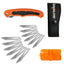 Havalon Piranta Bolt Blaze Orange Knife & 6 Blades Set