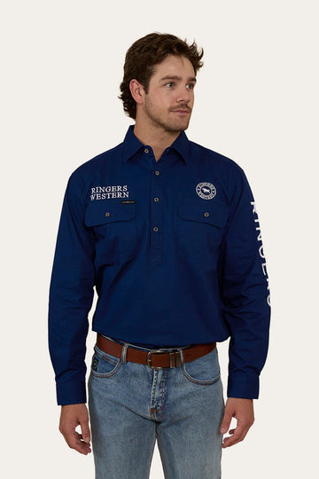Ringers Western Mens Hawkeye Half Button Work Shirt