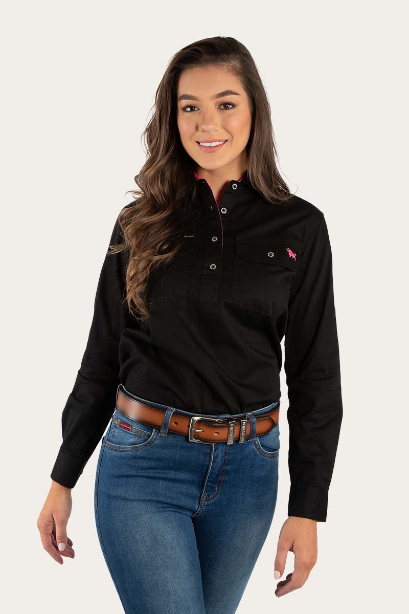 Ringers Western Womens Pentecost River Half Button Work Shirt