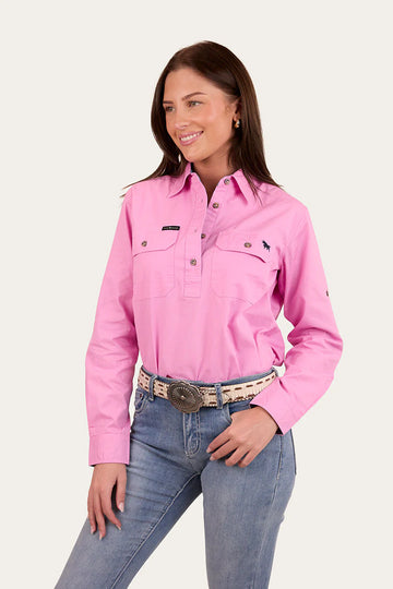 Ringers Western Womens Pentecost River Half Button Work Shirt