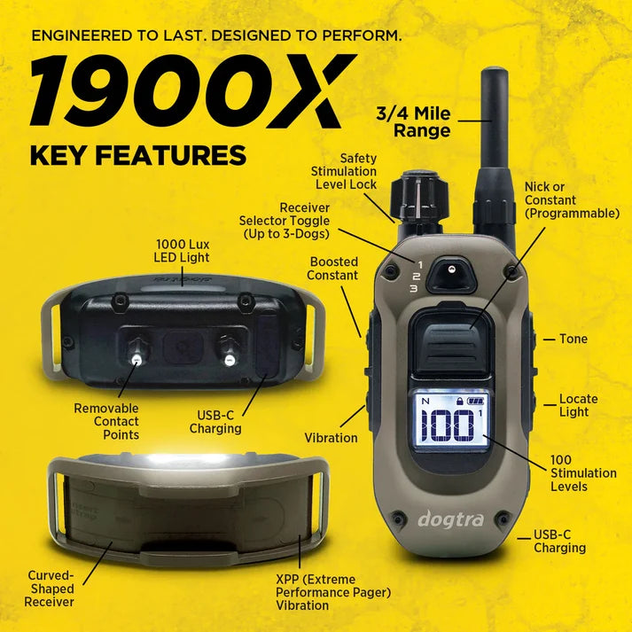 Dogtra 1900X 1 Dog Unit