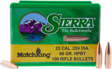 Sierra .22 69gr HPBT Projectiles 100pk