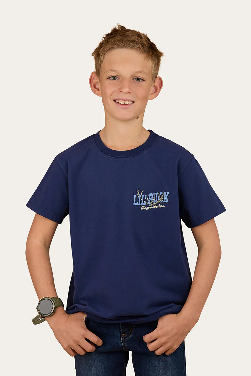 Ringers Western Buck Winner Boys Classic Fit T-shirt Navy
