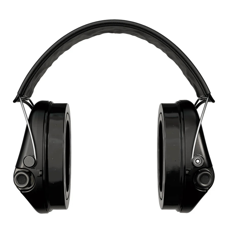 Supreme Pro-X LED Black Leather Headband Black Ear Muffs