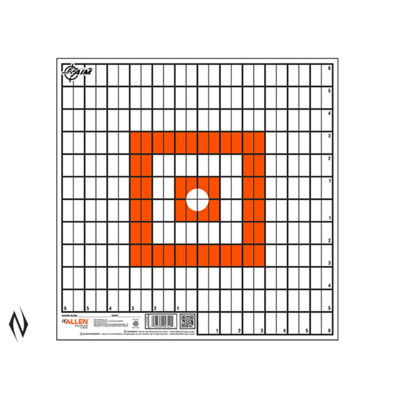 ALLEN EZ AIM PAPER 12"x12" GRID TARGET 12PK