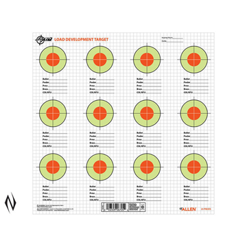 Allen EZ Aim Paper Target Load Development 25pk