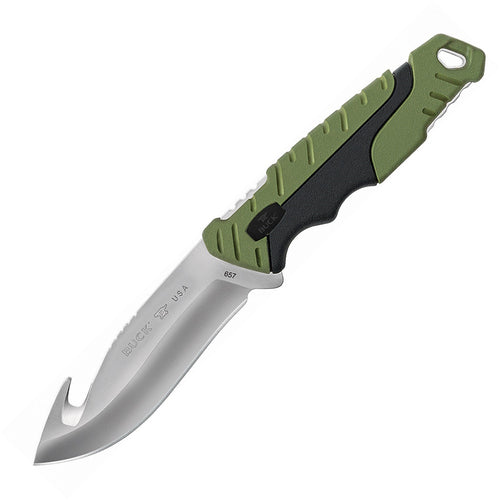 Buck Pursuit Large Fixed Blade Green Knife