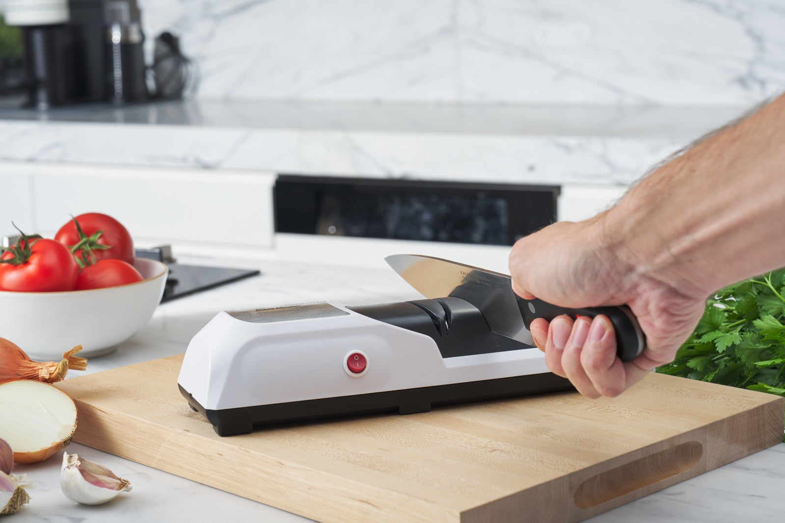 Three Edge Sharpener Edge Master 3 Stage Rechargeable Knife sharpener – Sports Hut