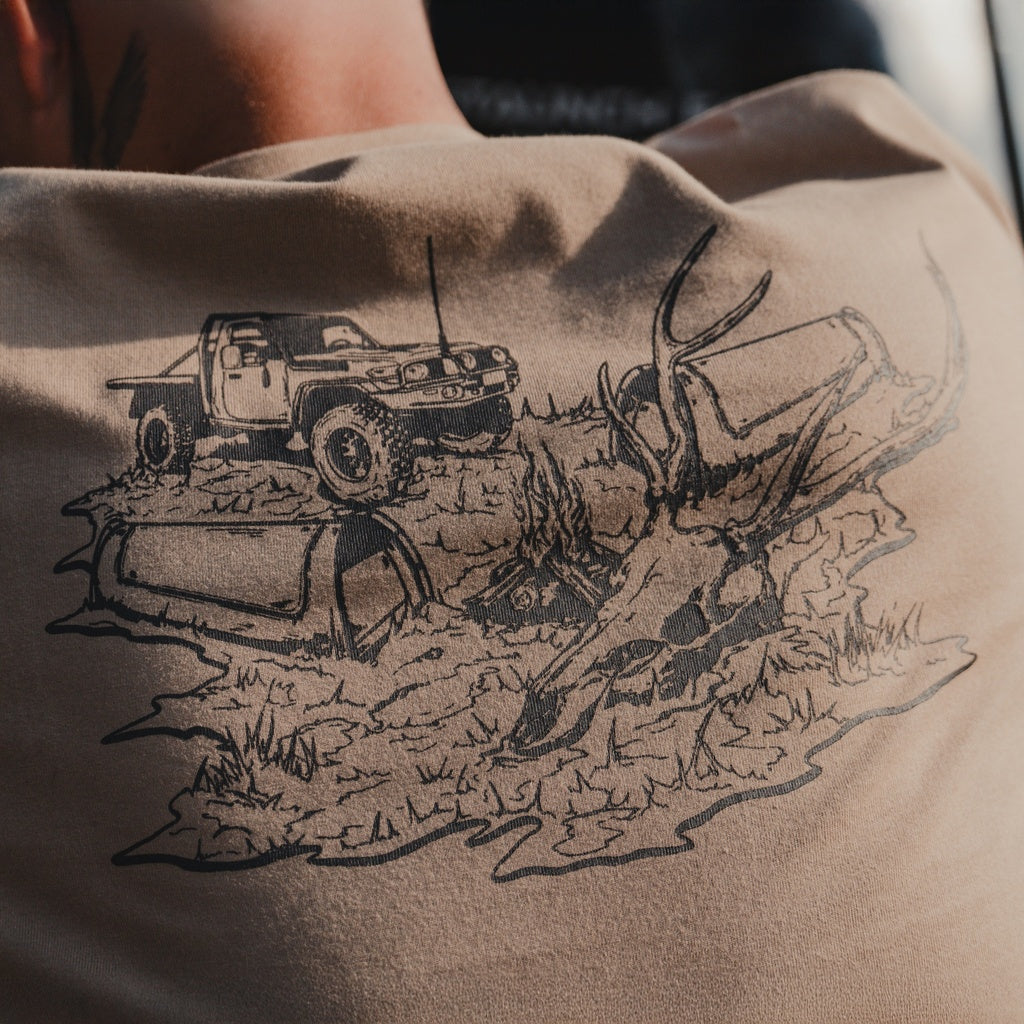 Spika Men's Go Deer Camp T-Shirt Bone