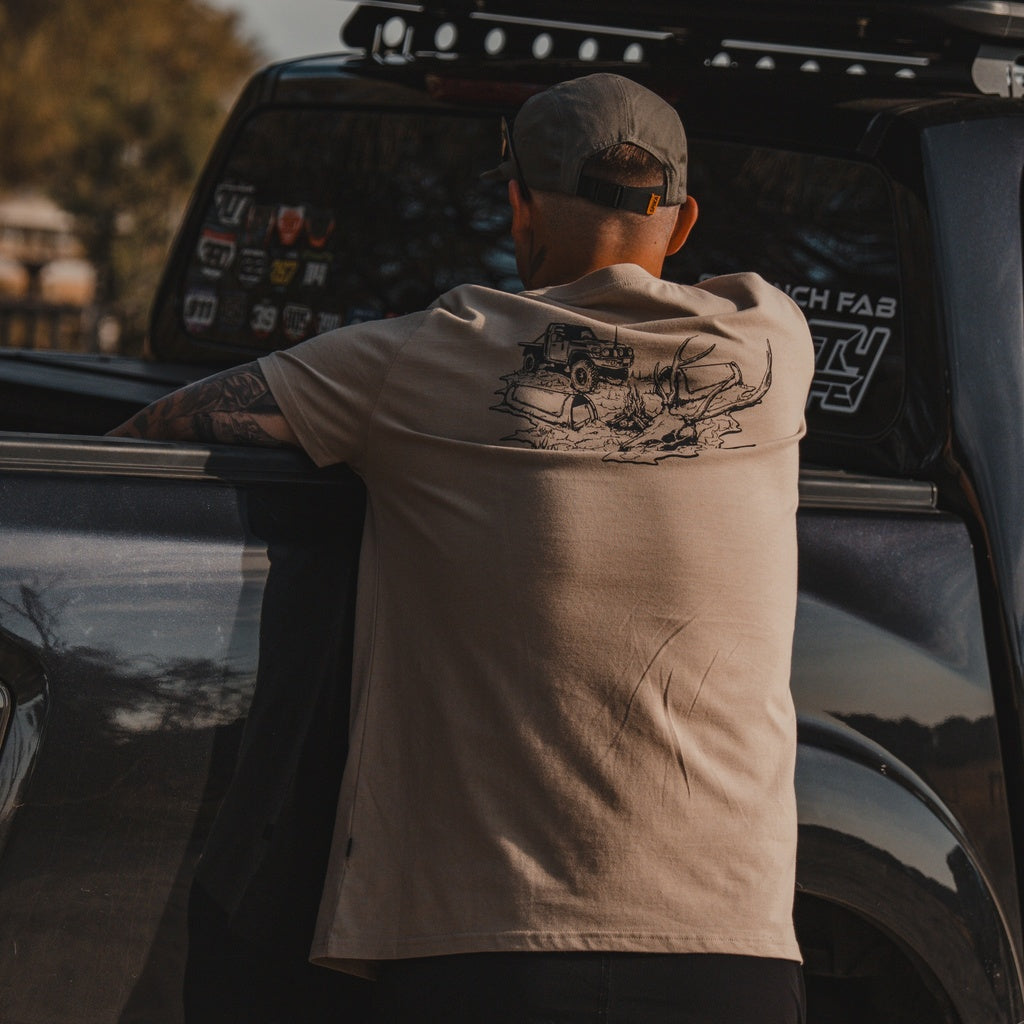 Spika Men's Go Deer Camp T-Shirt Bone