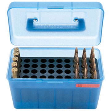MTM DLX Rifle Box W/ Handle (Blue) H50-R-MAG