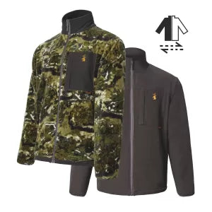 Spika Basecamp Reversible Zip through Jumper Biarri Camo/Charcoal