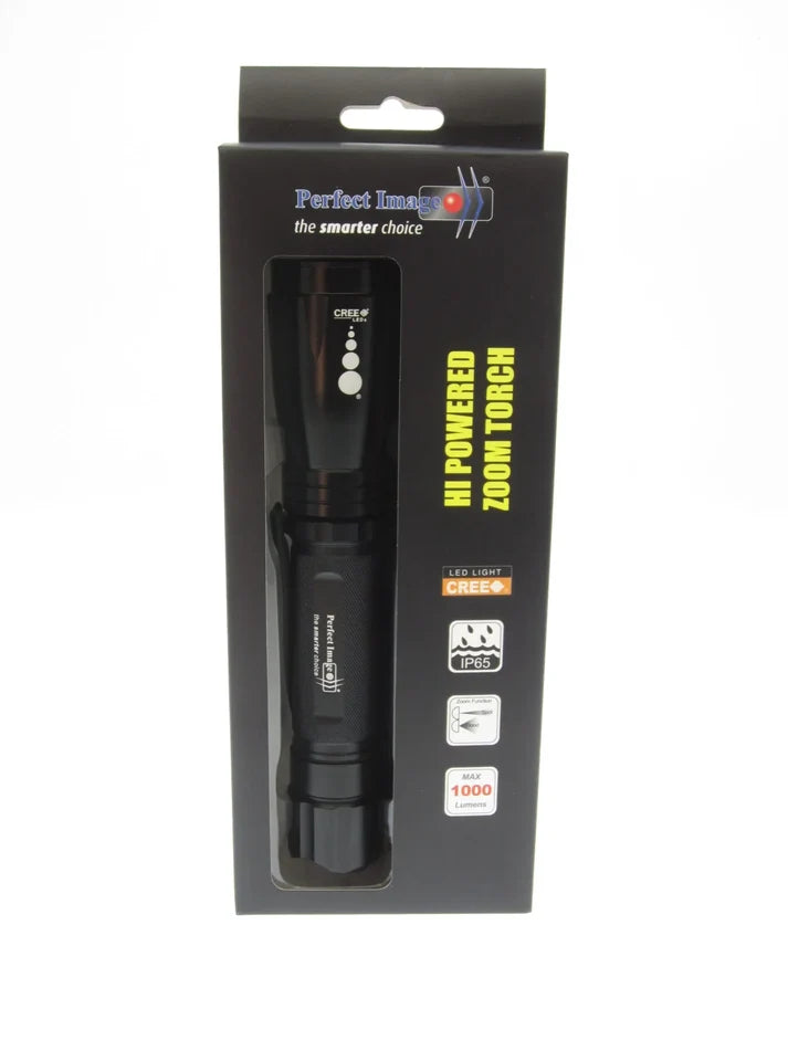 Perfect Image USB Rechargeable 1000 Lumen Zoom Torch