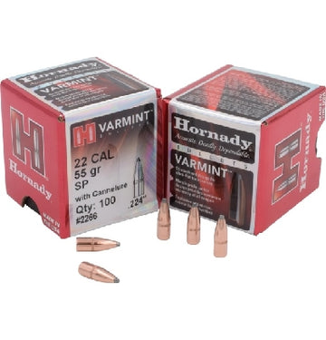 Hornady .224 22 cal 55gr SP 100pk