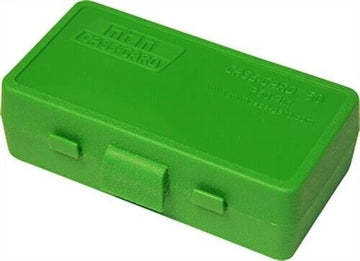 MTM Case Guard | Pistol Ammo Box Flip Top | Green (50 round)