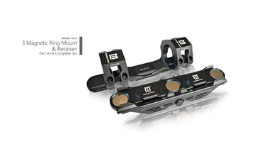 Magne-Tech 25.4 (1")X38.5mm 3X Magnetic Mount & Receiver Set