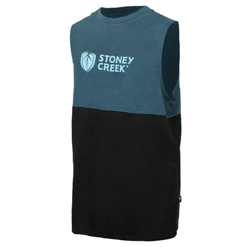 Stoney Creek Men's Split Tank - Teal/Black