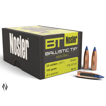 Nosler BT 25 Cal 100gr Projectiles (50pk)