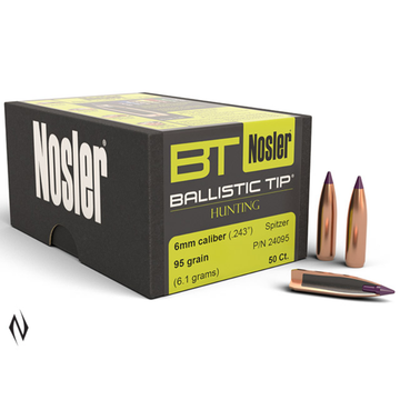 Nosler 6mm Cal 95gr | Ballistic Tip Projectiles 50pk