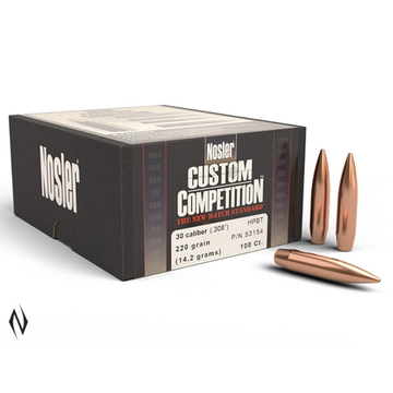 Nosler 30 Cal 220gr HPBT Custom Comp 100pk