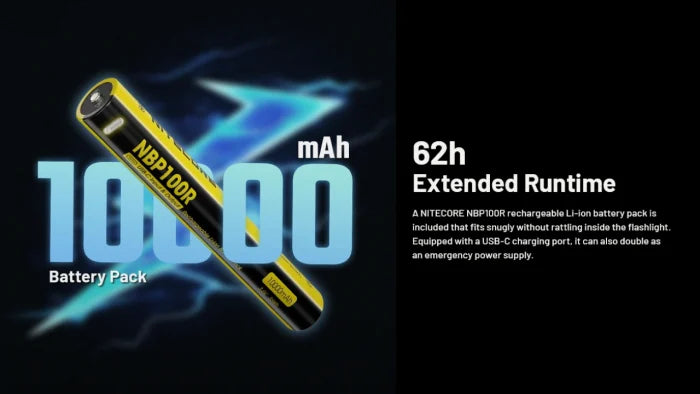 NiteCore  Rechargeable BATTERY for MH40PRO 10,000 Mah