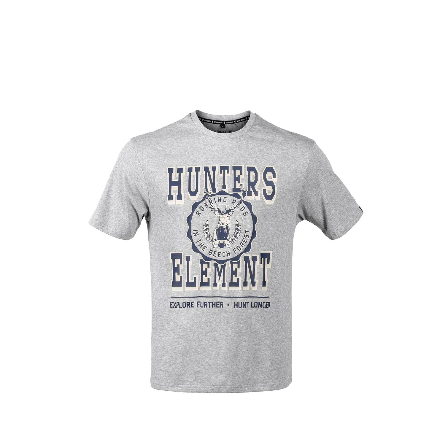 Hunters Element Mens Roaring Reds Tee Grey